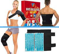 YT Gel Ice Pack Reusable Large Hot Cold with Wrap Therapy for Hip Shoulder Back Knee, Pain Relief for Injuries, Swelling, Aches, Bruises, Sprains, Recovery 14"X13" (Blue, 14”x13")