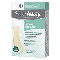 ScarAway Silicone Scar Sheets shrink, flatten and fade scars, 6 Reusable Sheets
