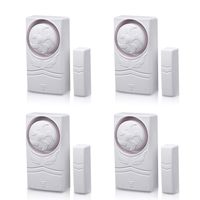 Wsdcam Magnetically Triggered Alarms for Doors or Windows Home Security Window/Door Alarm Kit, Loud 110 dB Alarm (4 Pack)