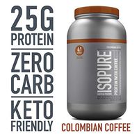 Isopure with Coffee, Vitamin C and Zinc for Immune Support, 25g Protein, Keto Friendly Protein Powder, 100% Whey Protein Isolate, Flavor: Colombian Coffee, 3 Pounds (Packaging May Vary)