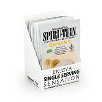 NaturesPlus SPIRU-TEIN Shake - Banana Flavor - 8 Packets, Spirulina Protein Powder - Plant Based Meal Replacement, Vitamins & Minerals For Energy - Vegetarian, Gluten-Free - 8 Servings