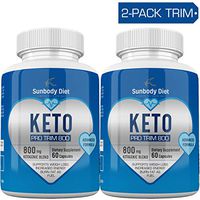 (2-Pack) Keto Trim 800 Keto Pills Boost Pure BHB Ketogenic Supplement 800mg Exogenous Ketones Ketosis for Men Women 2 Bottles
