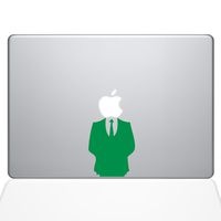 The Decal Guru Man in Suit MacBook Decal Vinyl Sticker - 13" MacBook Pro (2016 & Newer) - Green (1121-MAC-13X-LG)