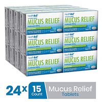 HealthA2Z Mucus Relief, Guaifenesin 400mg, 24 Packs of 15 Tablets(360 Tablets Total), Immediate Release, Expectorant, Value Package
