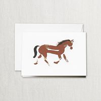 Crane & Co. Brushstrokes Horse Note- Pack of 20 Cards