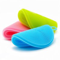 Outtills Silicone Sponge (3 Pack) Plus Bonus - Food Grade Reusable Sponges for Dishes - Dishwasher Safe, Heat Resistant and Without BPA - Double Sided Silicon Brush - Dish Scrubber - 3 Colors