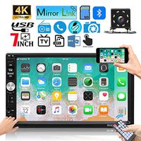 Leadfan Car Stereo 7" Car Audio Receiver Touch Screen Bluetooth FM Radio Car MP5 Player Android iPhone Mirror Link with Backup Rear-View Camera