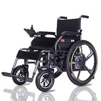 Dual Function Foldable Power Wheelchair,Lightweight,Drive with Electric Power,360° Joystick,12amperelithiumbattery