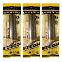 King Palm - Slim Size - Squeeze & Pop Pre Rolls - Banana Cream Flavored - Natural Pre Wrap Palm Leafs - Organic Wraps - Flavored Pre Rolled Cones - Flavored Wraps (3 Packs, 6 Rolls)