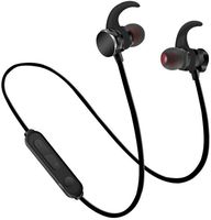 Teetox Bluetooth Earphones, Wireless Earbuds for Sports Workout in-Ear Sweatproof Headphones with Mic, Magnetic Design 6 Hours Playtime (Black)