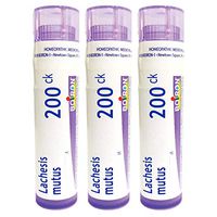 Boiron Lachesis Mutus 200ck, 80 Pellets, Homeopathic Medicine for Hot Flashes Associated With Menopause, 3 Count