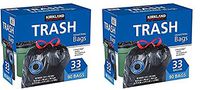 Kirkland Signature XSXV Drawstring Trash Bags - 33 Gallon - XL Size - (90 Count) (2 Pack of 90 Bags)
