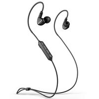 ROVKING Ear Buds Wireless Headphones 5.0 10H Play Bluetooth Headset with Mic, IPX5 Sweatproof Sport Earbuds for Running Gym Workout, Bass Stereo Over Ear in Ear Earphones for Cell Phones Laptop Black