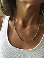 Super Chain Magnetic Therapy Necklace, Stainless Steel with Silver Finish