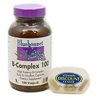 Bundle – 2 Items : B-Complex 100 by Bluebonnet - 100 Vegetarian Capsulesand 1 VDC Pill Box