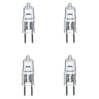 Deezio 12 Volt 50 Watts GY6.35 T4 Halogen Light Bulb with Glass 2-Pin, 300/900 Lumens, 3000K Bulb Color Temp, 4-Pack