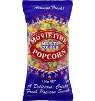 Movietime Multi Colour Popcorn 150gm x 9