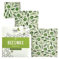Beeswax Food Wrap - Organic Reusable Beeswax Food Wrap Assorted 3 Pack Sustainable Food Storage | Biodegradable Plastic Wrap Alternative | Vegan Eco Friendly Reusable Food Wraps - By Hello Green
