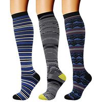 CHARMKING Compression Socks (3 Pairs) 15-20 mmHg is Best Athletic & Medical for Men & Women, Running, Flight, Travel, Nurses, Edema - Boost Performance, Blood Circulation & Recovery (S/M, Assorted 40)