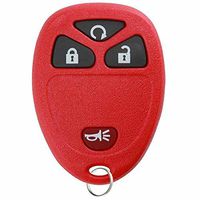 KeylessOption Keyless Entry Remote Control Car Key Fob Replacement for 15114374 Red