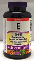 Webber Naturals Vitamin E, 400IU, 300 softgels