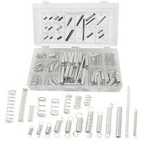 XLX 200PCS 20 Kinds Zinc Plated Steel Coil Spring Wire Metal Extension and Compression Spring Repair Tool Assortment Kit