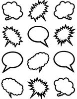 Teacher Created Resources Black and White Speech/Thought Bubbles Mini Accents (5641)