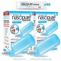 Dr. Hana’s Nasopure System Kit (Pack of 2) | (2) 8 Ounce Bottles with 40 Buffered Salt Packets | Allergy and Congestion Relief Nasal Wash