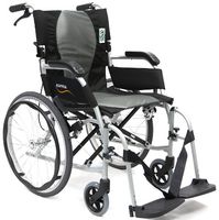 Karman Ergonomic Wheelchair Ergo Flight in 16 inch Seat, Pearl Silver Frame