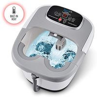 SereneLife Hydro Therapy Foot Bath Massager - Heating Foot Spa with Deep Kneading Shiatsu Massage Ball, Brush, Stone - Roller, Vibration, Bubble, Digital Adjustable Temp - SLFTSP18