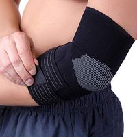 Compression Elbow Brace - Tennis Elbow Sleeve, Elbow Support with Strap - Relieve Tendonitis Elbow - Great for Golf, Tennis, Everyday Wear, and More (Black, L/XL)