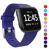 Humenn Bands Compatible with Fitbit Versa/Versa 2/Versa Lite/SE, Silicone Adjustable Replacement Classic Accessory Wristband Fitness Straps for Women Men