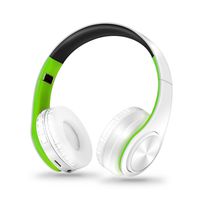 GBSELL Over Ear Wireless Bluetooth Stereo Foldable Headset Headphone Earphone for iPhone Samsung (Green)