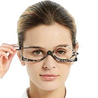 OCCI CHIARI Eye Make Up Reading Glasses Women Magnifying Eyewear Rotatable Cosmetic Eyeglasses 100 125 150 175 200 225 250 275 300 350 400 500 600(Pink 1.25)
