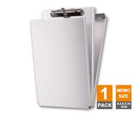 Summit Tools Dual Storage Aluminum Clipboard - Memo Size (9.5 x 5.75 Inches) Document Holder with Self Locking Latch, Form Clip, 2 Storage Compartment [1- Pack]