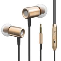 AutumnFall ❤️❤️Clearance 3.5mm Metal Stereo In ear Headphone Headset Super Bass Music Earphone Earbuds (Gold)