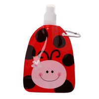 Fanct 360ml Baby Kids Cartoon Foldable Water Bag Travel Drink Bottle Food Storage Bag
