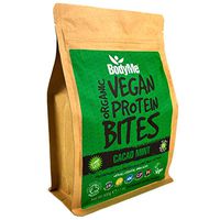 BodyMe Organic Vegan Protein Bites | Raw Cacao Mint | 1.1lb 500g | 100 Bites | with 3 Plant Proteins