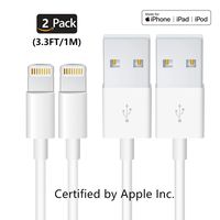Apple iPhone/iPad Charger Cable [Apple MFi Certified] Lightning to USB Cable Original Certified Compatible iPhone X/8/7/6s/6/plus/5s/5c/SE,iPad Pro/Air/Mini,iPod Touch(2Pack 1M/3.3FT)