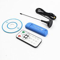 OUYAWEI ConsumerElectronics USB2.0 FM DAB DVB-T RTL2832U R820T2 RTL-SDR SDR Dongle Stick Digital TV Tuner Remote Infrared Receiver with Antenna Blue