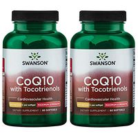 Swanson Coq10 with Tocotrienols - Maximum Strength 600 mg 60 Sgels 2 Pack