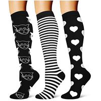 Compression Socks,(3 Pairs) Compression Sock Women & Men - Best Running, Athletic Sports, Crossfit, Flight Travel (Multti-colors20, Small/Medium)
