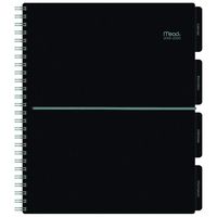 Mead 2019-2020 Academic Year Weekly & Monthly Planner, Large, 8-1/2" x 11", Basic, Black with Green Bungee (CAW69060)