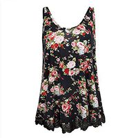 Women's Sleeveless Flowy Loose Fit Racerback Yoga Workout Tank Top(Multicolor,US 6)