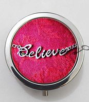 BlackKey Believe Beautiful Inspirational Word 3-Compartment Decorative Pocket Gift Box Case Organizer for Pill, Color 1 -1674