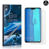 Tempered Glass Screen Protector Compatible with Huawei Y9 2019, UNEXTATI Premium HD Easy Install Anti Fingerprint Screen Protector Film for Huawei Y9 2019, 2 Pack