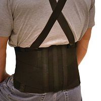 Lohmann & Rauscher Industrial Back Support, Model 6000, Large, Heavy Duty Contoured Lumbar Support Brace for Lower Back Pain, Support Belt with Foam Padding for Heat Retention and Compression