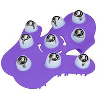 Fuzu 9 Ball Roller Massage Glove for Stress Relief and Cellulite Reduction, Purple, 1-Glove