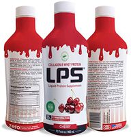 Nutritional Designs Sugar-Free Liquid Collagen & Whey Protein Supplement - Non-GMO Drink - Promotes Healthy Skin & Hair for Men & Women (Cherry, Critical Care)