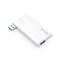 Super Slim USB Hub 3.0 with Swiveling Connector (4 Port Compact, Bus-Powered, Silver), Perfect for Laptops, Ultrabooks, MacBooks & Microsoft Surface Series (Windows 10 Compatible)